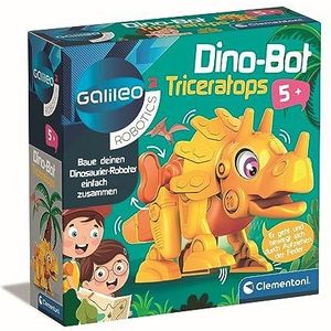 Clementoni Galileo Robotics DinoBot Triceratops - dinosaurus-modelbouwset, speelgoed robot voor kinderen vanaf 5 jaar, 59326