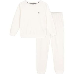 Petit Bateau Damespyjama van katoen, badstof, effen, Milk, M