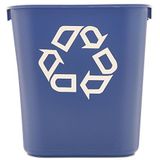 Rubbermaid Commercial Products 3.4gal Plastic Small Deskside Recycling container - Blauw