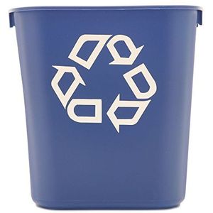 Rubbermaid Commercial Products 3.4gal Plastic Small Deskside Recycling container - Blauw