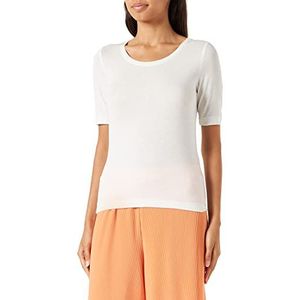 s.Oliver Dames T-shirt met korte mouwen, Crème 0210, 32