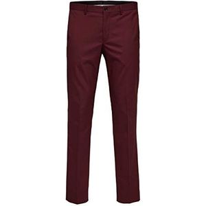 SELECTED HOMME BLACK Slhslim-mylologan Red Dahlia TRS B smoking broek voor heren, dahlia rood, 58 NL