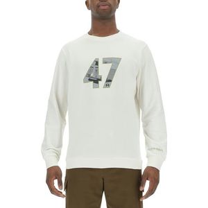 CITROËN O103075-W000 Sweatshirt met Ronde Hals 47H Type Losse Print C24S Heren Wit Maat XXL