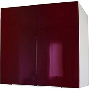 Berlioz Creations CP8HD Keukenbovenkast met 2 deuren, hoogglanzend, 80 x 34 x 70 cm, 100% gemaakt in Frankrijk