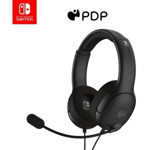 PDP Gaming LVL40 Stereo Headset met Mic for Nintendo Switch - PC, iPad, Mac, laptopcomputer - Noise Cancelling microfoon, Lichtgewicht, Soft Comfort On Ear Headphones, 3.5 mm jack - zwart