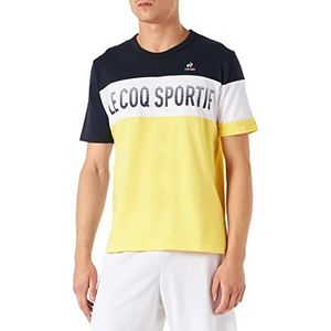 Le Coq Sportif T-shirt voor heren, Sky Capt./N.opt.white/L.zest, XS