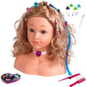 Theo Klein 5240 Princess Coralie make-up en kappershoofd ""Sophia"" I Met make-up en styling accessoires voor fantasierijke kapsels I Voor kinderen vanaf 3 jaar