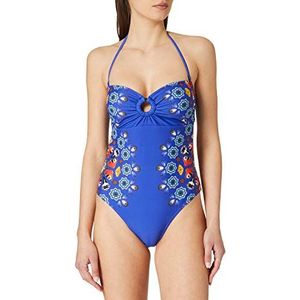 Desigual Biki_Waikiki One Piece zwempak voor dames, blauw, S