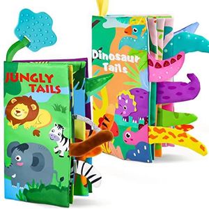 Akokie Foutboek babyspeelgoed vanaf 3 maanden, Montessori boek, babyspeelgoed, 0-6 maanden, babyboek, babyboek, babycadeau, jongens meisjes, sensorisch speelgoed, stoffen boek, knisperspeelgoed, baby