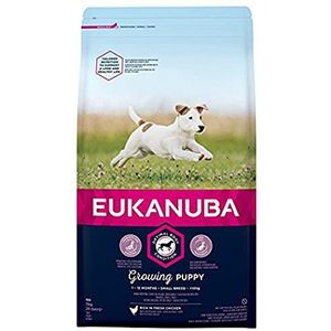 EUKANUBA premium hondenvoer met kip voor kleine rassen - droogvoer voor puppy honden, 3 kg