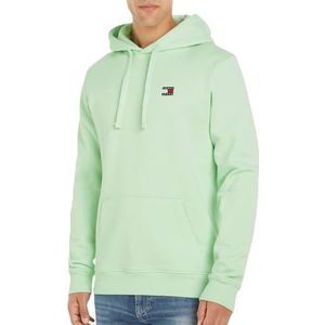 Tommy Jeans Heren TJM REG BADGE HOODIE EXT DM0DM17988 Pullover Hoodie, GROEN (Opaal Groen), S, Groen (Opaal Groen), S
