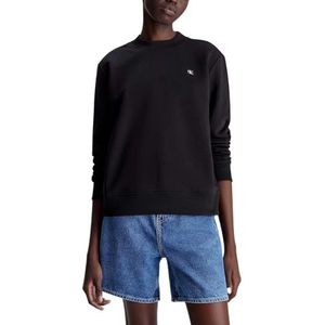 Calvin Klein Jeans Dames Ck Embro Badge Crewneck Sweatshirts, zwart., XL