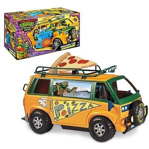 Ninja schildpadden, gevechtswagen, gemotoriseerde pizzalans, ruimte voor 12 cm grote figuren, speelgoed voor kinderen vanaf 4 jaar, Giochi Preziosi, TU804