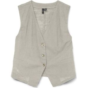 VERO MODA Dames Vmcaia Sl Vest WVN Noos, Zilvervoering., XS