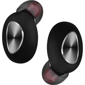 Vinabo Siliconen oordopjes, herbruikbaar, SNR 32 dB, ideaal voor slaap, concentratie en geluidsgevoelige mensen, zwart, XS/S/M/L