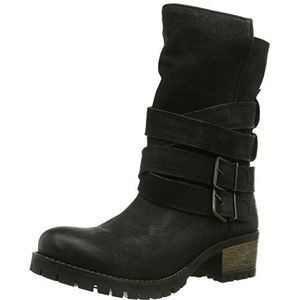 s.Oliver 25453 dames biker boots, zwart zwart 1, 36 EU