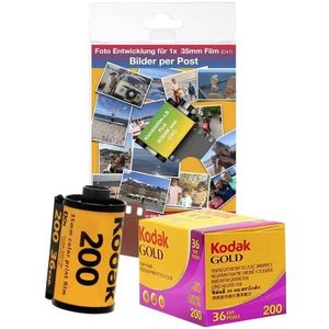 Kodak Gold 200/36 Colour 35mm 35mm film inlc. Volledige ontwikkeling per briefpost voor maximaal 36 kleurenbeelden. Aanvullende beeldgegevens door WE Transfer op aanvraag. Wereldwijde verzending.