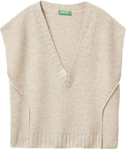 UNITED COLORS OF BENETTON - Trui - Beige Gemêleerd - Gebreide Truien