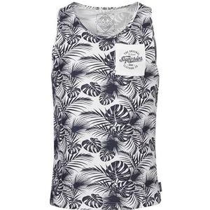 Maison BLAGGIO, T-shirt, bedrukt, heren, marineblauw, M, Marine, M