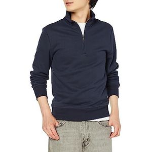 Amazon Essentials Men's Fleecesweatshirt met lange mouwen en kwartrits, Marineblauw, XXL