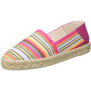 Geox Dames D Lampedusa espadrille sleehak sandaal, Veelkleurig Cyclamen, 40 EU