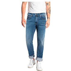 Replay Grover Hyperflex Original Straight Fit Jeans voor heren, 009, medium blue., 31W / 32L