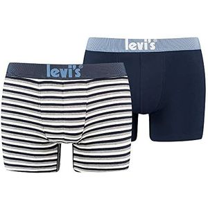 Levi's Heren Triple Stripe Men's 2 Pack Boxer Briefs, blauw (horizon), S