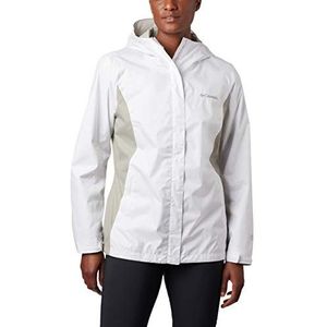 Columbia Arcadia II Plus Size Jacket regenjas voor dames, wit/flint grey, 1X