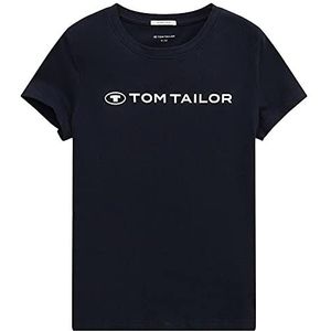 TOM TAILOR Meisjes T-shirt voor kinderen met logoprint 1033812, 10668 - Sky Captain Blue, 128