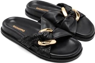 GIOSEPPO T-STAR Sandalen - Zwart - Leer - Biologische Sandalen