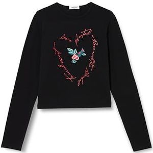 Replay T-shirt voor meisjes, 098 Black, 8 Jaren