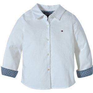 Tommy Hilfiger Meisjesblouse New Oxford Mini Shirt L/S, wit (classic white 100), 122 cm