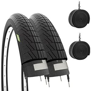 2 banden 20 x 1,75 (47-406) + binnenband unisex volwassenen, zwart