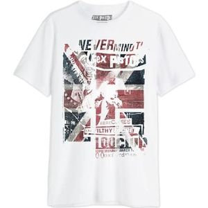 cotton division T-shirt voor heren, Wit, XXL