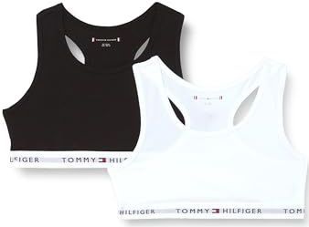 Tommy Hilfiger Bralette Ug0ug00748, verpakking met 2 andere beha's, roze (zwart/wit), 4-5 jaar meisjes en meisjes