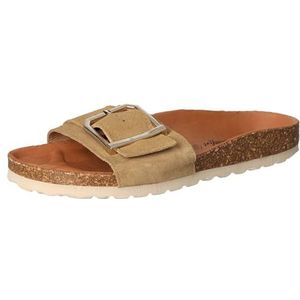 Cosmos Comfort Dames 6186-710 schuifsandalen, taupe, 37 EU