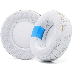 WC FreeZe Virtuoso - Hybride Stof Cooling Gel Replacement Earpads Voor Corsair Virtuoso Gaming Headset, Gemaakt door Wicked Cushions, Verbeterde Duurzaamheid, Dikte en Geluidsisolatie | Goud Marmer
