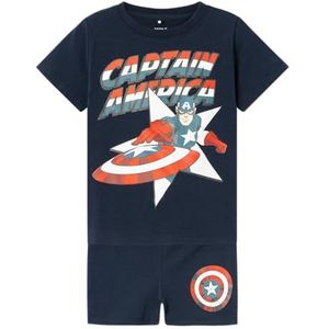 NAME IT Nmmanderson Marvel Ss Nightset Mar pyjama voor jongens, blauw, 86 cm