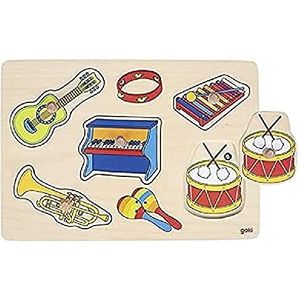 GOKI - Houten puzzels, muziekinstrumenten, meerkleurig (57520)