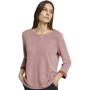 TOM TAILOR Dames Gemêleerd sweatshirt 1027213, 28123 - Cozy Pink Melange, S