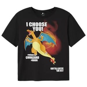 NAME IT Jongens Nkmjavis Pokemon Nreg Ss Top Noos Sky, zwart, 146-152