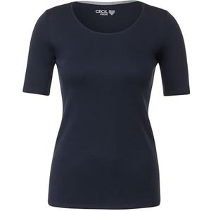 Cecil Basic T-shirt voor dames, katoen, Universeel blauw, XL