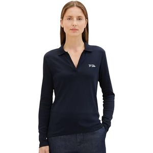 TOM TAILOR Poloshirt voor dames, 10668 - Sky Captain Blue, L