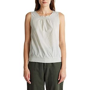 TOM TAILOR Denim Dames Geribde top met knoopsluiting 1025696, 22515 - Soft Creme Beige, L