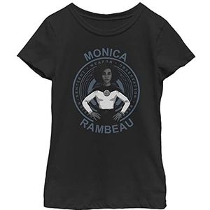 Marvel Girl's Girl's Short Sleeve Classic Fit T-shirt, zwart, S