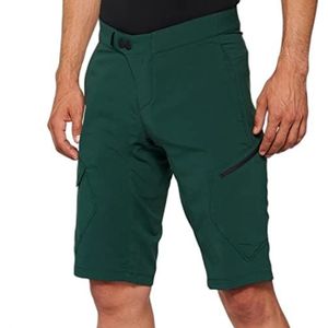 100% MTB WEAR RIDECAMP Shorts Green-28, volwassenen, uniseks, bosgroen, maat 28