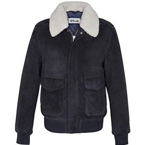 Schott NYC Herenjas, Blauw (zwart), L