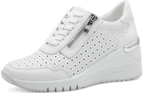 Marco Tozzi - Dames Sneaker - Wit - Leer/Synthetisch