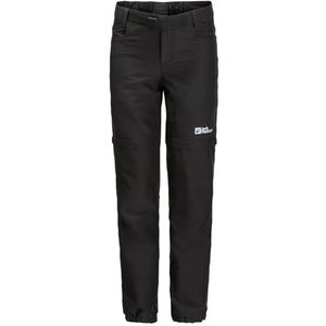 Jack Wolfskin Jongens Active Zip Off Pants K Outdoorbroek, Black, 116, zwart, 116 cm