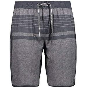 CMP Heren medium zwemshorts met gestreepte taille voor mannen 30R9197, antraciet gemêleerd antraciet, 54